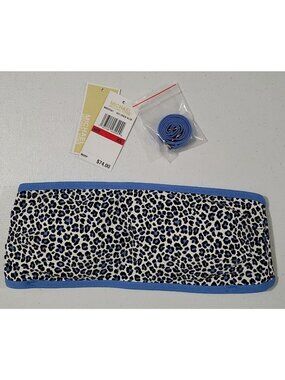 Michael Kors Halter Top Bandeau Swim Blue Cheetah Print Bikini Top Size XS